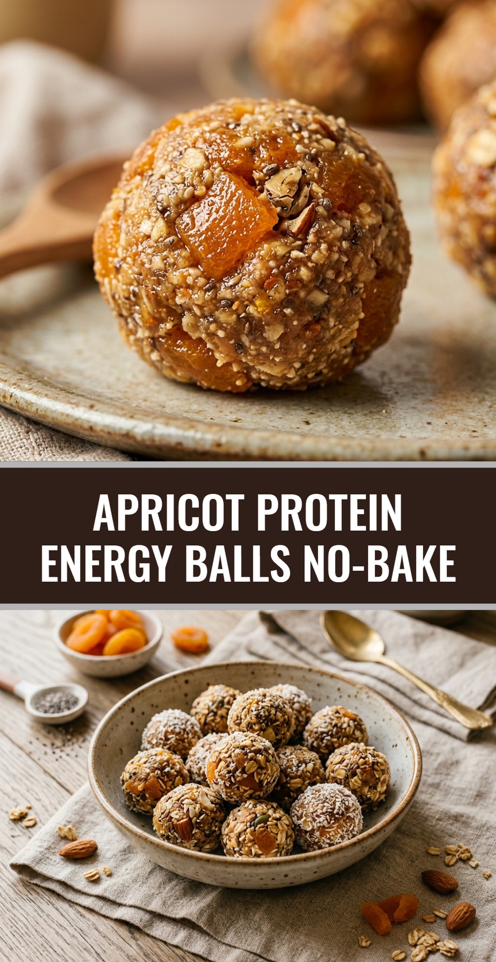 Apricot Protein Energy Balls No-Bake