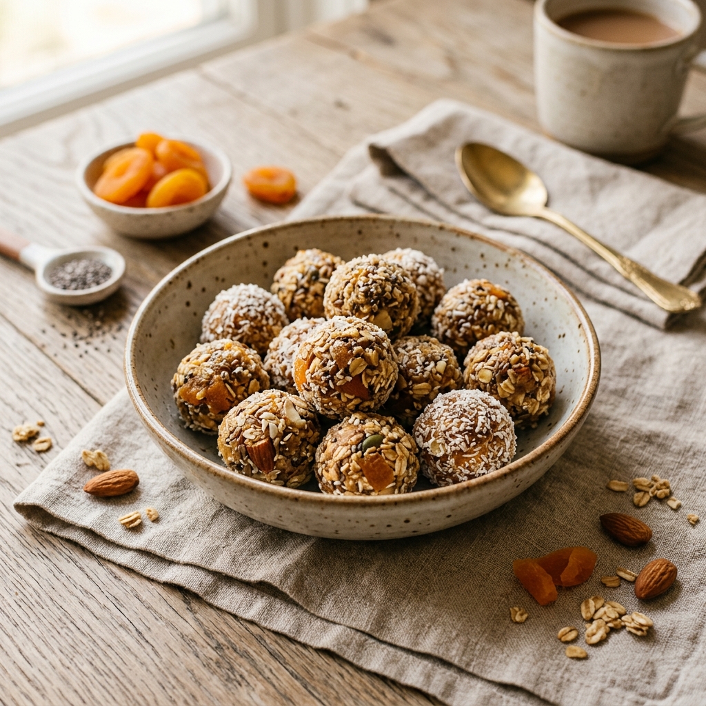 Apricot Protein Energy Balls No-Bake