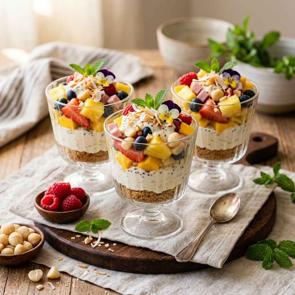 Protein Cheesecake Salad Cups Hawaiian