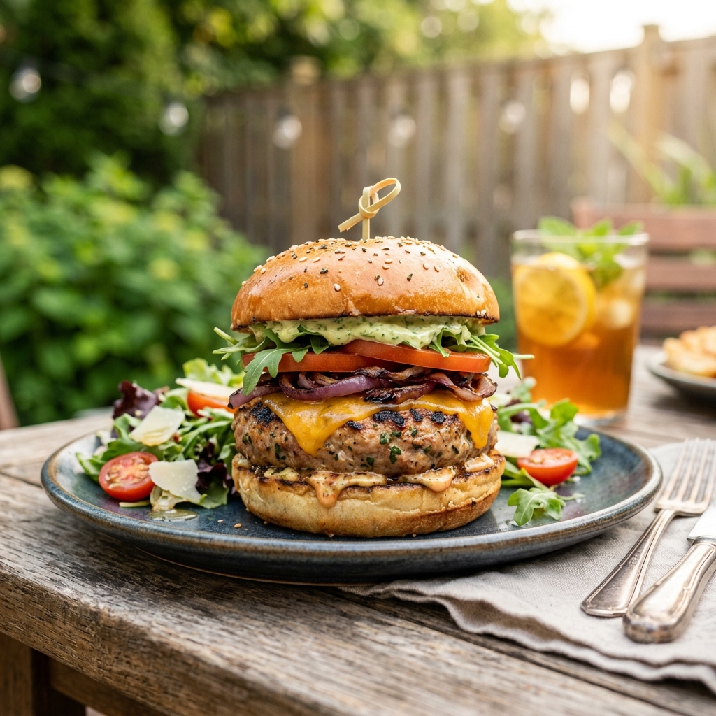 Summer Grilling Turkey Burgers 45g Protein