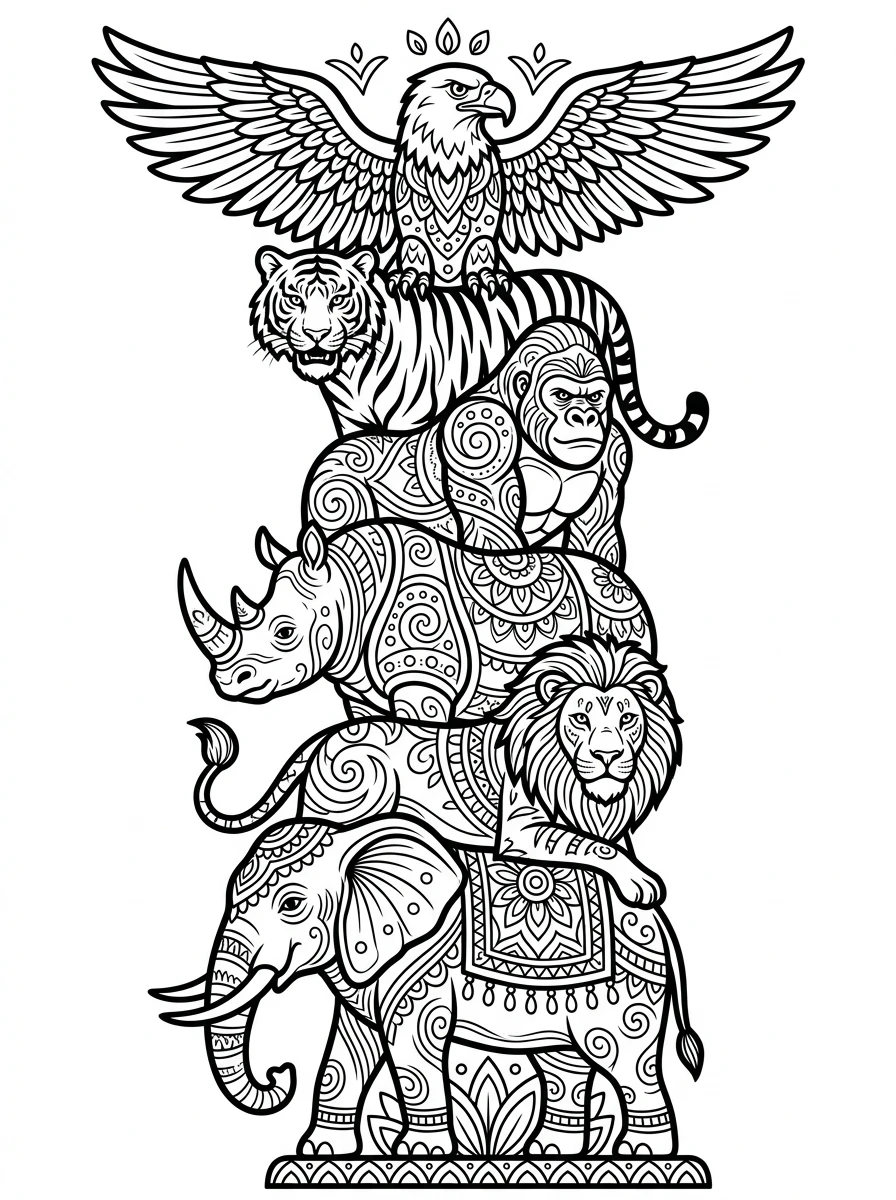 animal coloring pages free printable 6