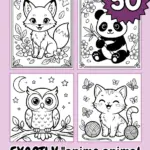 anime animal coloring pages to print