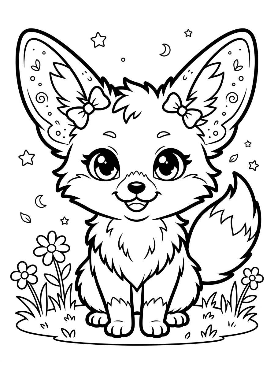 anime animal coloring pages to print coloring page 2