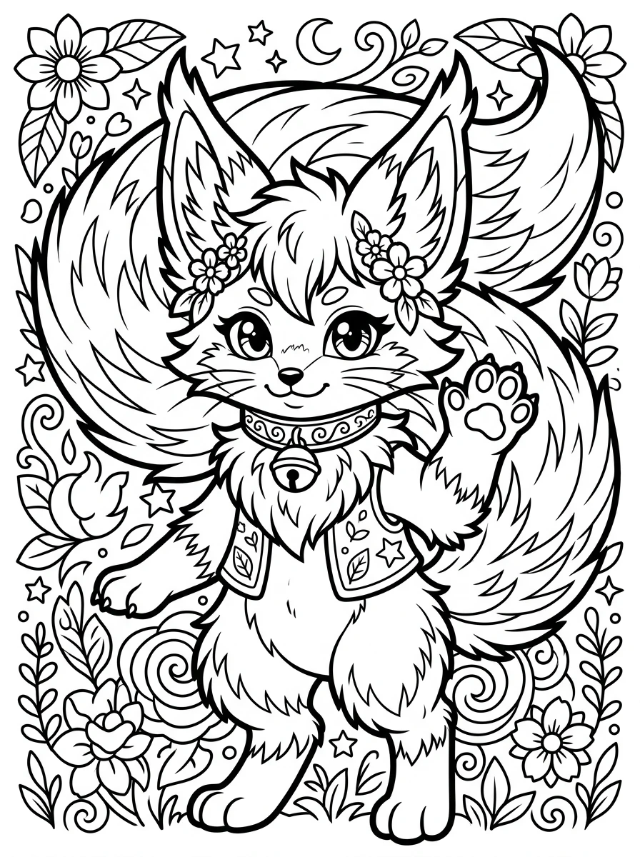 anime animal coloring pages to print coloring page 6