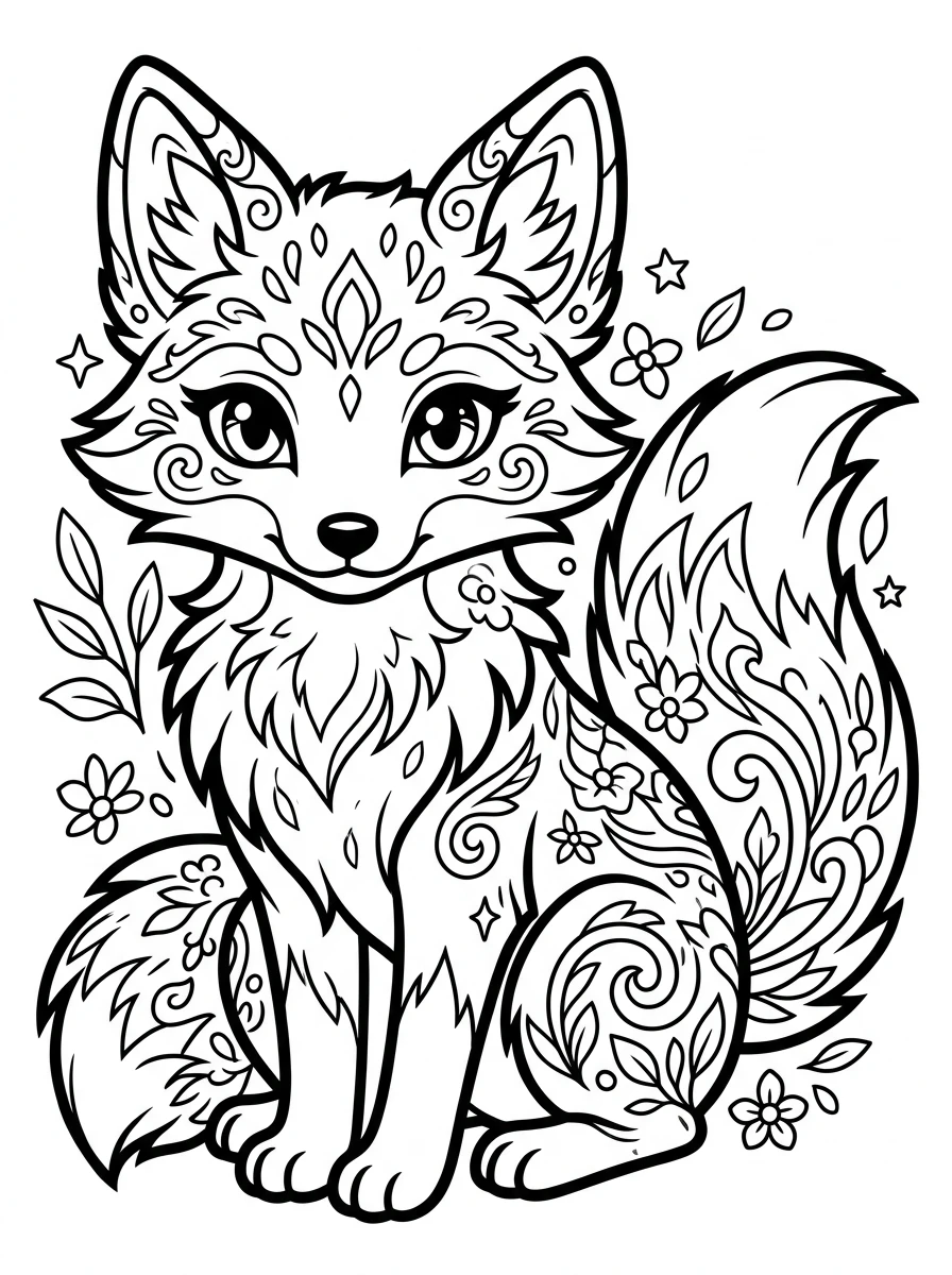 anime animal coloring pages to print coloring page 7