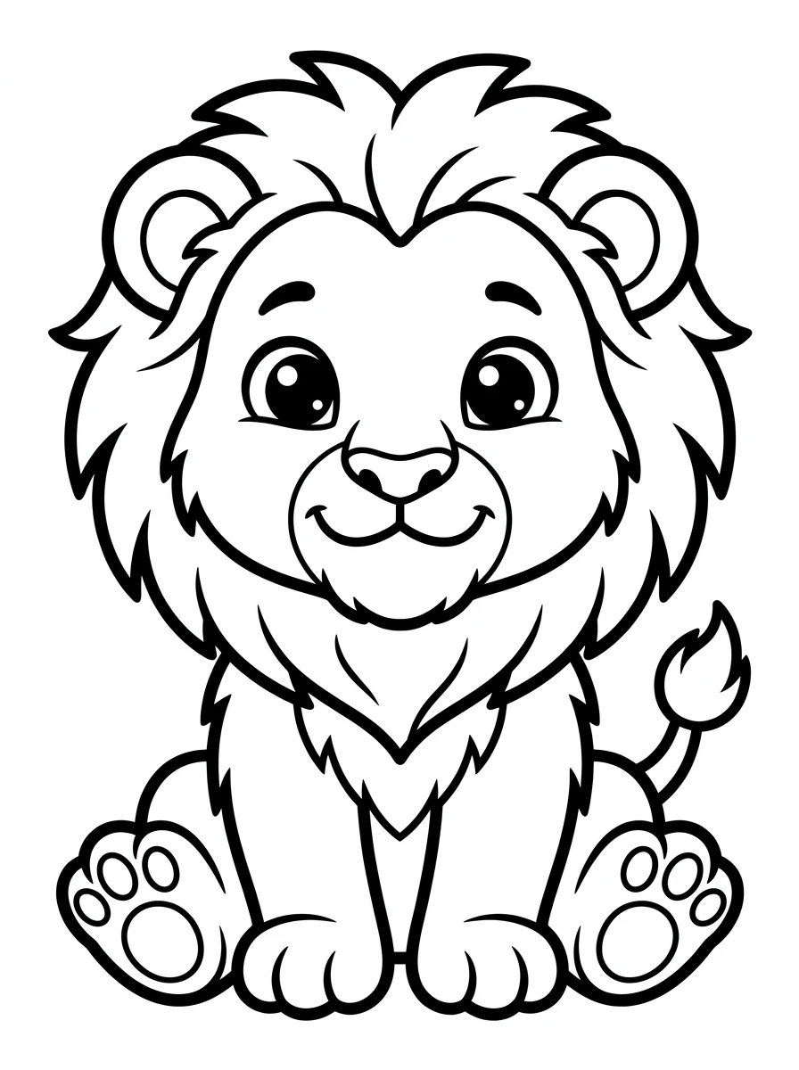 cute baby animal coloring pages for kids coloring page 2