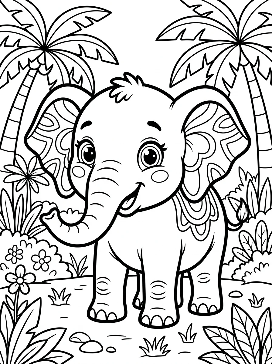 cute baby animal coloring pages for kids coloring page 4