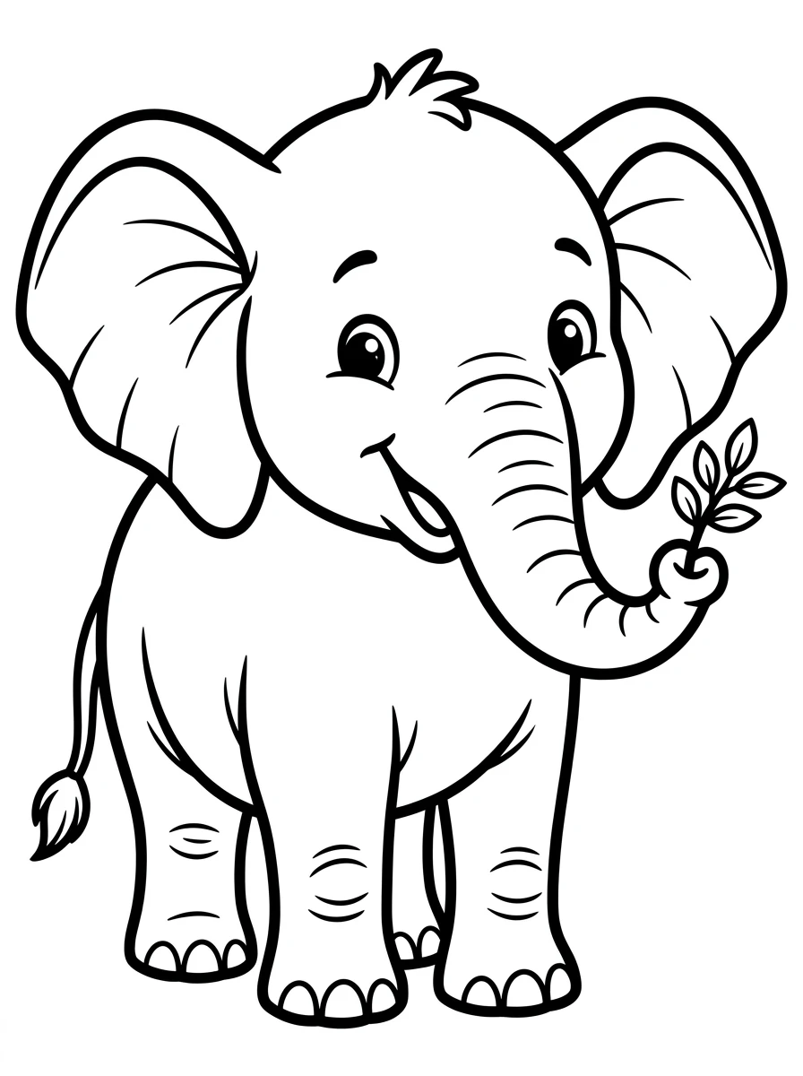 cute baby animal coloring pages for kids coloring page 8