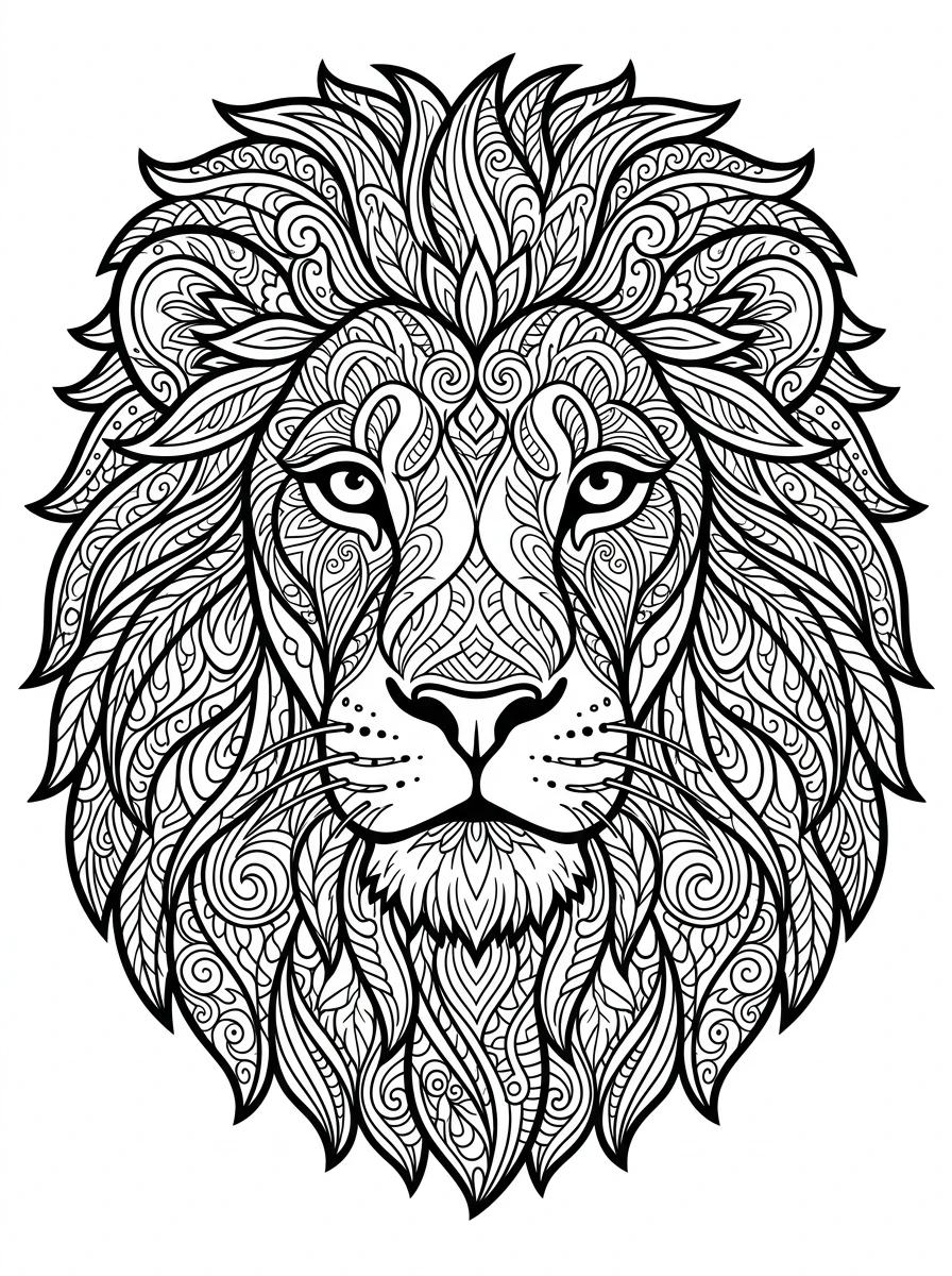 detailed animal print coloring pages for adults coloring page 4