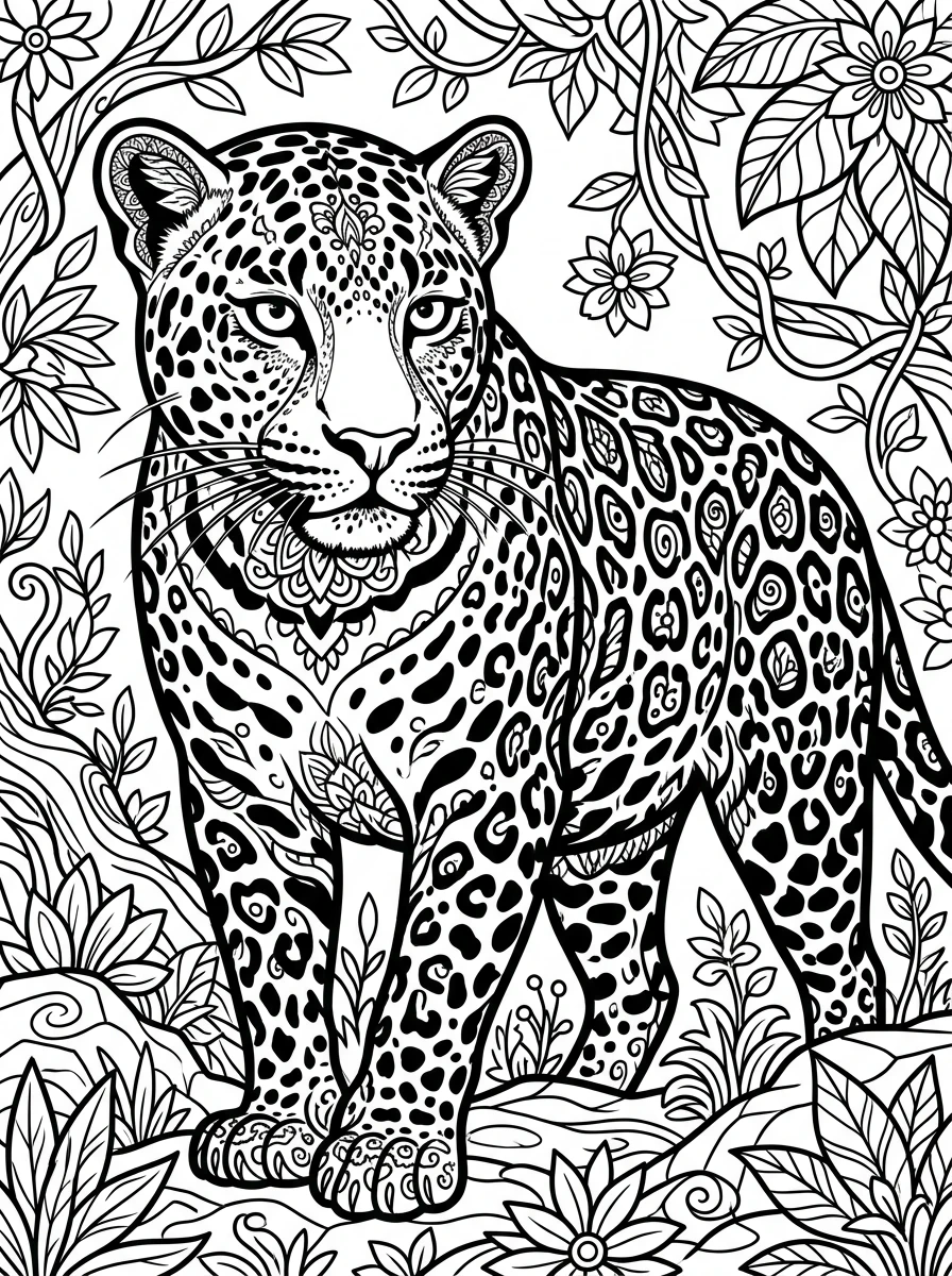 detailed animal print coloring pages for adults coloring page 8