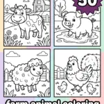 farm animal coloring pages for toddlers