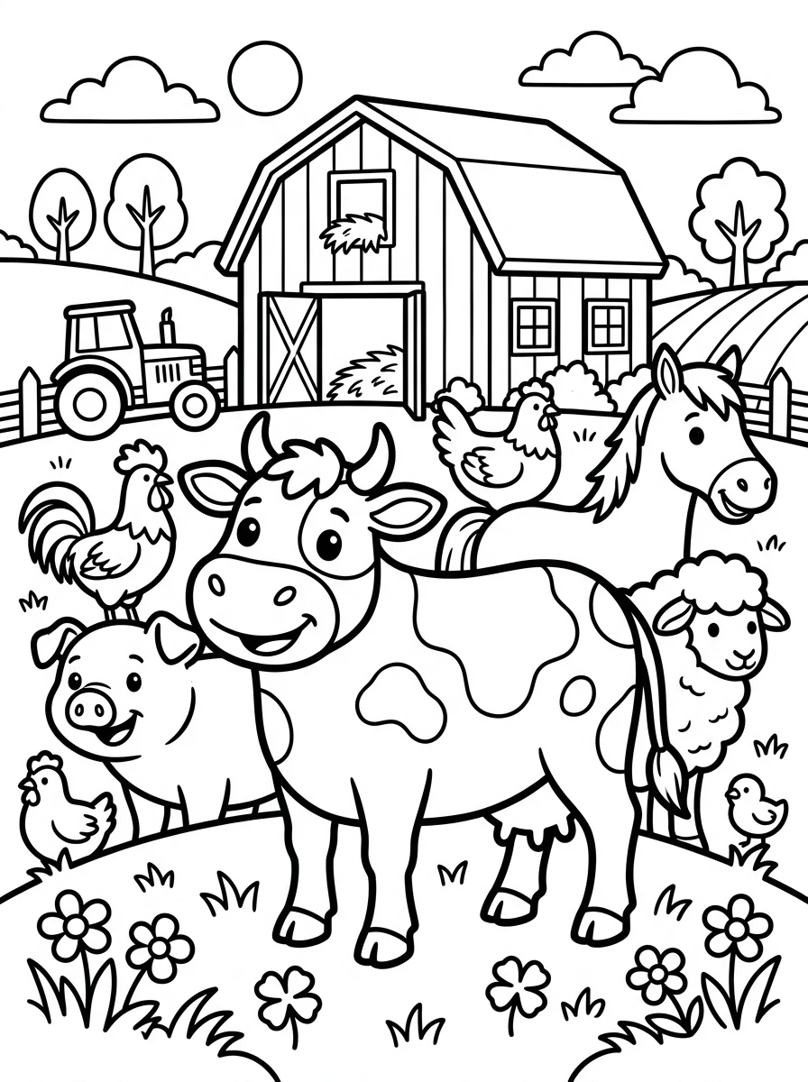 farm animal coloring pages for toddlers coloring page 4