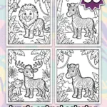 jungle animal coloring pages for preschoolers