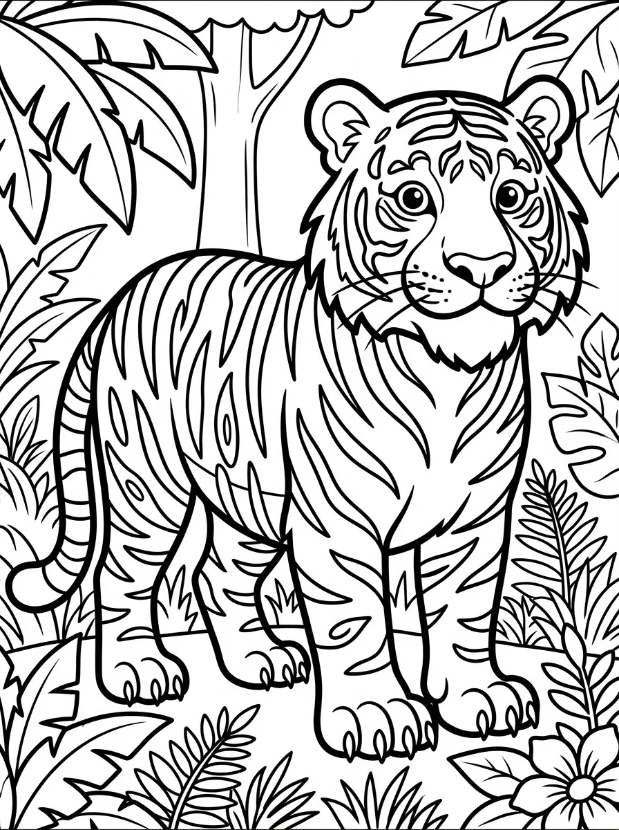 jungle animal coloring pages for preschoolers coloring page 3