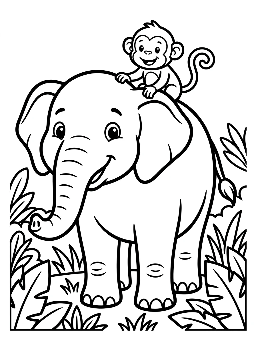 jungle animal coloring pages for preschoolers coloring page 4