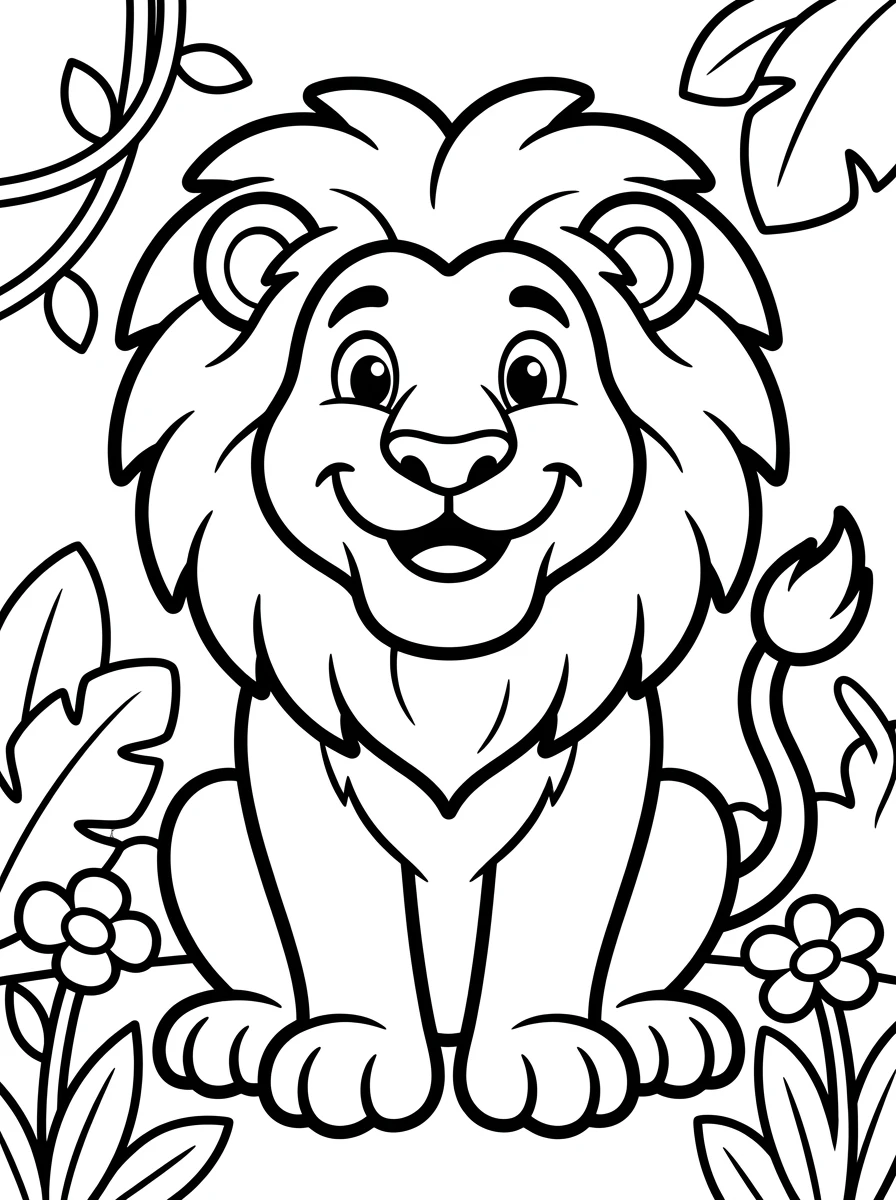 jungle animal coloring pages for preschoolers coloring page 6