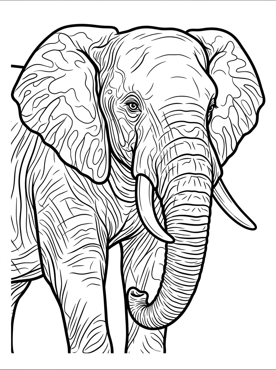 realistic animal coloring pages for adults coloring page 3