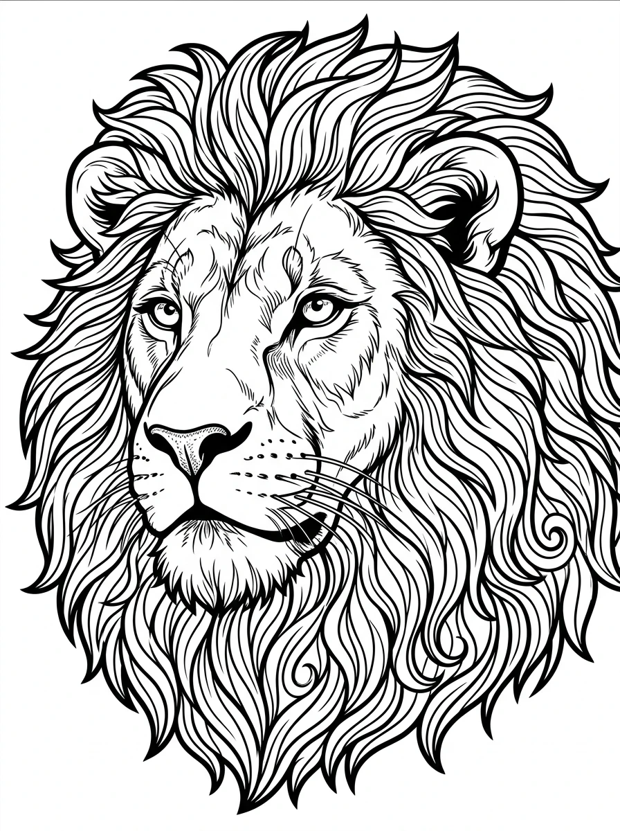 realistic animal coloring pages for adults coloring page 5