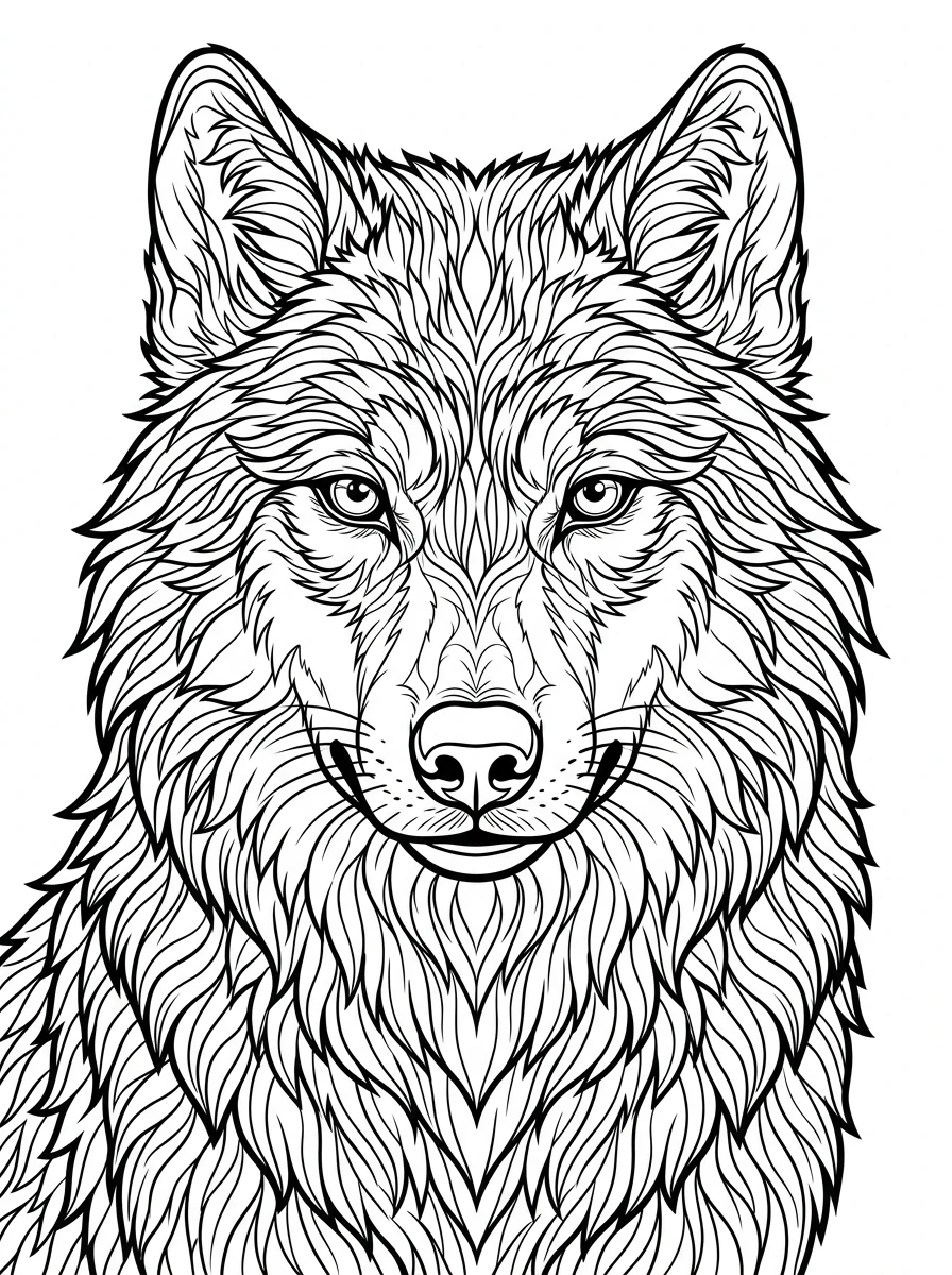 realistic animal coloring pages for adults coloring page 6