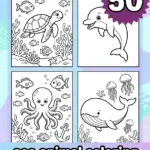 sea animal coloring pages free download