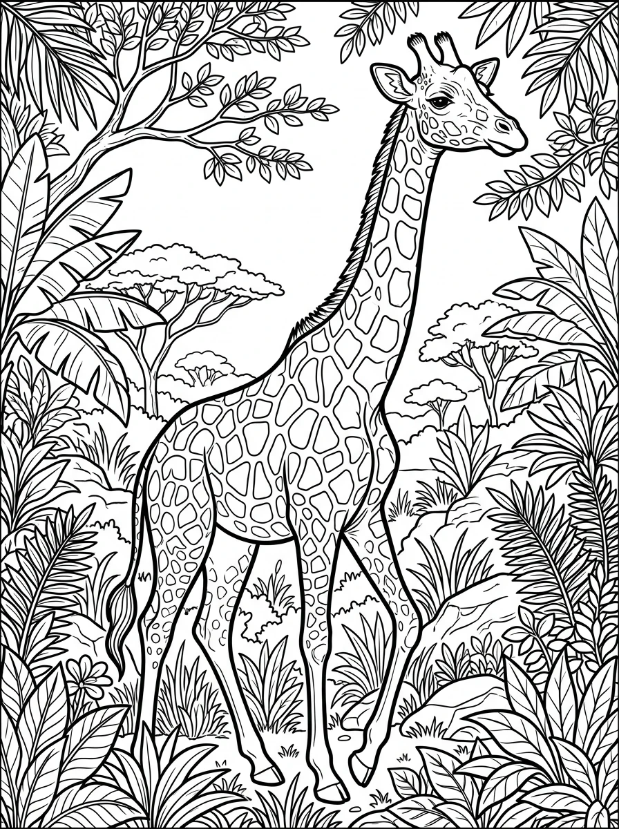 wild zoo animal coloring pages printable coloring page 1