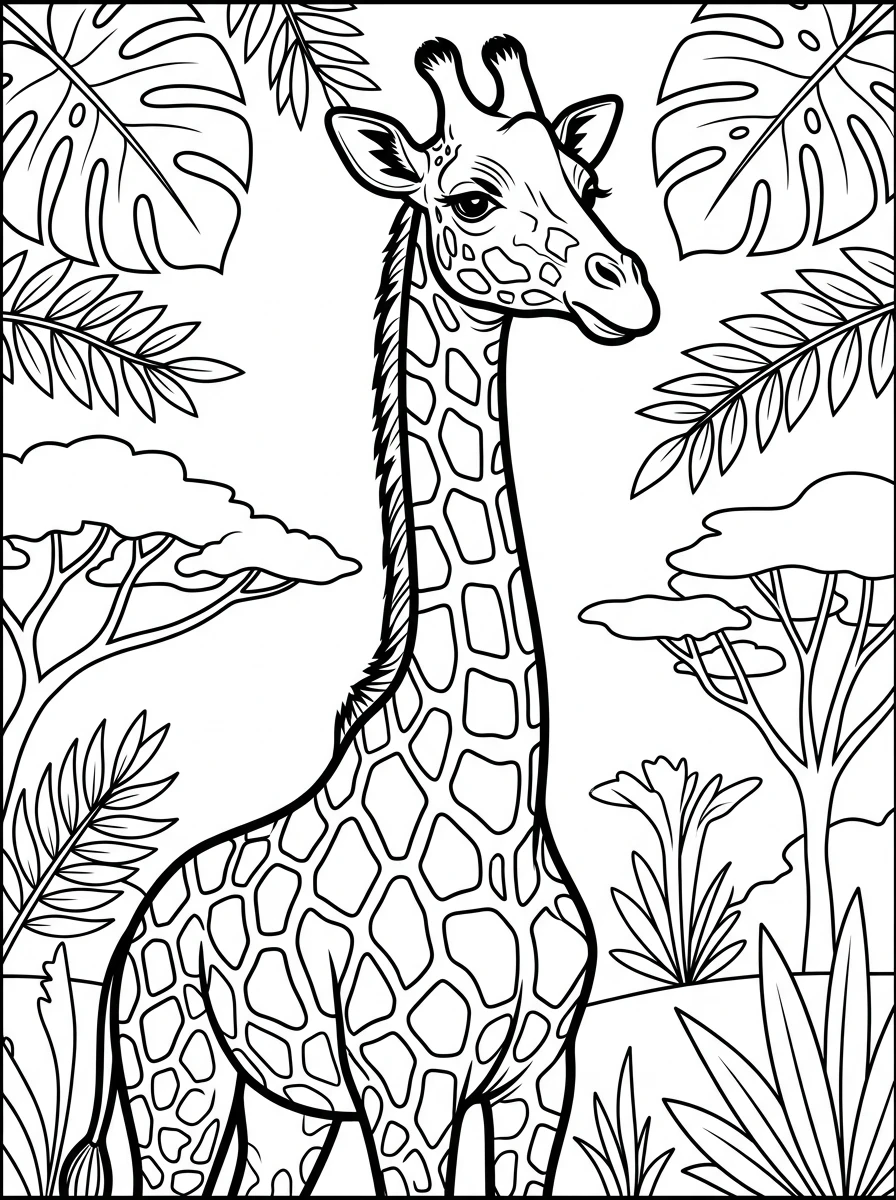 wild zoo animal coloring pages printable coloring page 6