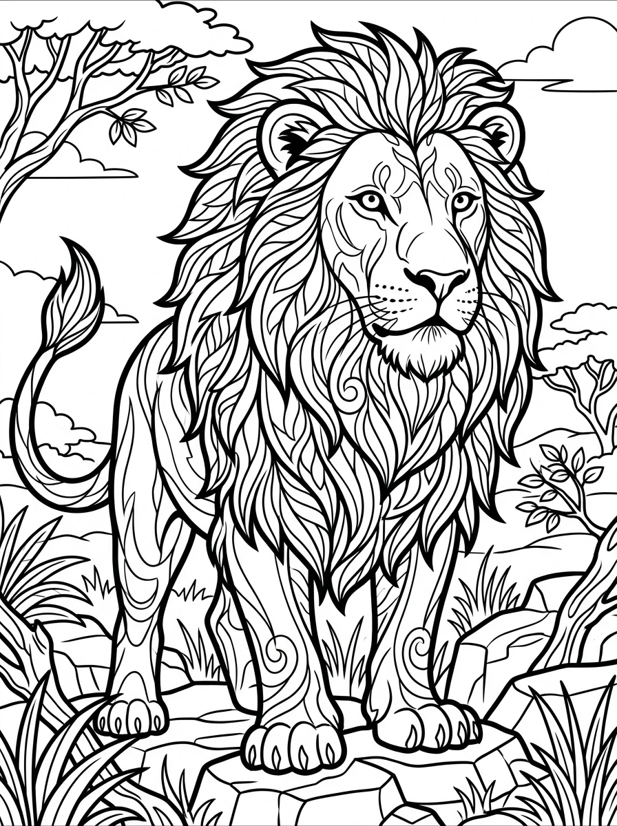 wild zoo animal coloring pages printable coloring page 7